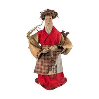 Vintage Silvestri Santa Tree Topper: Folk Art Woodland Father Christmas Figure