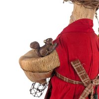 Vintage Silvestri Santa Tree Topper: Folk Art Woodland Father Christmas Figure