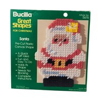 Vintage Bucilla Plastic Canvas Shapes: Pre-Cut Christmas Ornament Forms, Craft Supply, You Choose