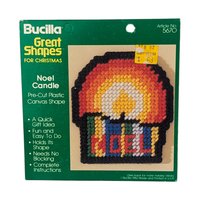 Vintage Bucilla Plastic Canvas Shapes: Pre-Cut Christmas Ornament Forms, Craft Supply, You Choose
