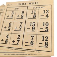 Vintage Imma Whiz Math Flash Cards: Kenworthy Addition & Subtraction Game