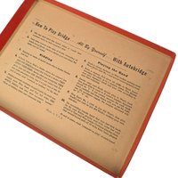 Vintage 1959 Auto Bridge Game: Deluxe Pocket Solitaire Bridge Game