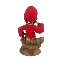 Vintage 1950s Pixie Elf Figurine: Tilso Japan Flute Player Christmas Decor