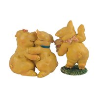 Vintage 1990s Pigsville Figurines: Set of Two United Design Pigs