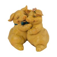 Vintage 1990s Pigsville Figurines: Set of Two United Design Pigs