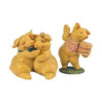 Vintage 1990s Pigsville Figurines: Set of Two United Design Pigs