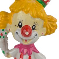 Vintage Edasa Clown Figurine: Ceramic Brazilian Circus Decor