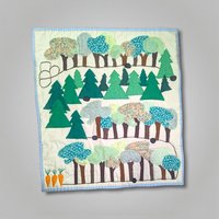 Vintage Handmade Quilted Game: Fabric Bunny Board Game