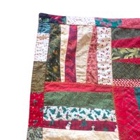 Vintage Quilted Table Runner: Handmade Patchwork Christmas Decor