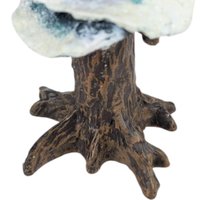 Vintage Dept 56 Pole Pine Tree: Cold Cast Porcelain Snowy Village Accessory