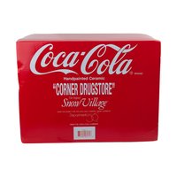 Vintage 1995 Dept 56 Coca-Cola Corner Drugstore: Lighted Snow Village Building