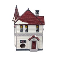 Vintage 1990 Dept 56 Queen Anne Victorian: Lighted Snow Village House