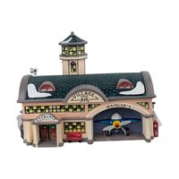 Vintage 1992 Dept 56 Village Airport: Lighted Snow Village Building