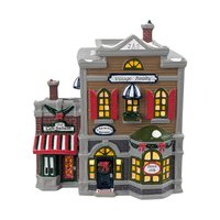Vintage 1990 Dept 56 Village Realty: Lighted Snow Village Building