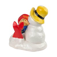 Vintage 1997 Paddington Bear Figurine: Eden by Toscany Ceramic Winter Scene