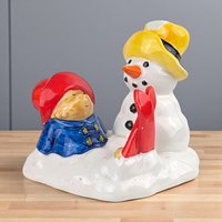 Vintage 1997 Paddington Bear Figurine: Eden by Toscany Ceramic Winter Scene