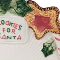 Vintage Fitz and Floyd "Cookies for Santa" Plate: Sugar Plum Holiday Serving Bowl Set