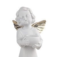 Vintage Dept 56 Choir Angel Candle Holder: Winter Silhouette Porcelain & Gold Figurine