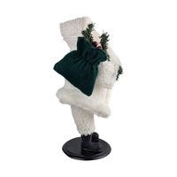 Vintage Father Christmas Figure: 12" White Santa Claus, Old World Christmas Decor