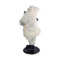 Vintage Father Christmas Figure: 12" White Santa Claus, Old World Christmas Decor
