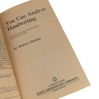 Vintage 1958 You Can Analyze Handwriting: Robert Holder Graphology Guidebook