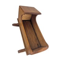 Vintage Wooden Doll Cradle: Handmade Rocking Bed for Small Dolls Toy Furniture
