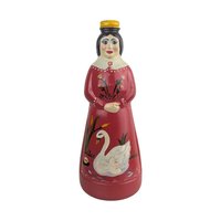 Vintage 1983 Painted Mrs. Butterworth Bottle: Hand Painted Folk Art Decor