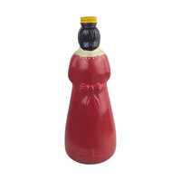 Vintage 1983 Painted Mrs. Butterworth Bottle: Hand Painted Folk Art Decor