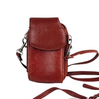 Vintage 1990s Wilsons Leather Purse: Small Red Crossbody Pouch