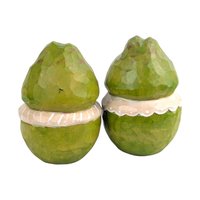 Vintage Hand Carved Frog Figurines: Set of 2 Mr and Mrs Frog Statues