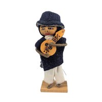 Vintage Ecuadorian Musician Set: Handmade Folk Art Wood Dolls
