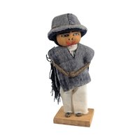 Vintage Ecuadorian Musician Set: Handmade Folk Art Wood Dolls