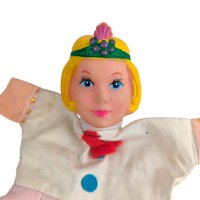 Vintage Princess Hand Puppet: Rubber Head Fairy Tale Storytelling Toy