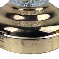 Vintage 1980s Cut Glass Lamp: Hollywood Regency Accent Light