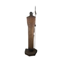 Vintage Warrior Figure with Spear: JH Boone Co. Terracotta Statue