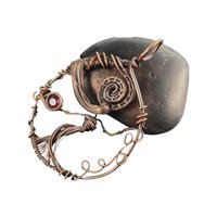 Copper Wire Goddess Pendant: Tree of Life Female Form, Handmade Artisan Jewelry