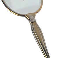 Vintage 3-Piece Vanity Set: Gold Tone Mirror, Brush, and Comb Dresser Set