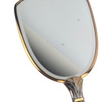 Vintage 3-Piece Vanity Set: Gold Tone Mirror, Brush, and Comb Dresser Set