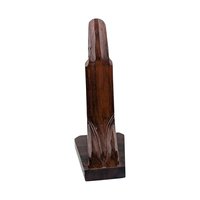 Vintage Hand Carved Monk Statue: Reading Friar Wood Figure, Bookshelf Decor