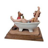Vintage Ron Lee "A Hard Day's Bath" Figurine: Carnival of Clowns Statue