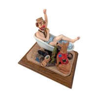 Vintage Ron Lee "A Hard Day's Bath" Figurine: Carnival of Clowns Statue