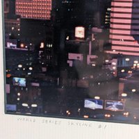 Vintage 1987 Minneapolis Print: Rick Gravrok World Series Skyline #1, Framed Minnesota Twins Art