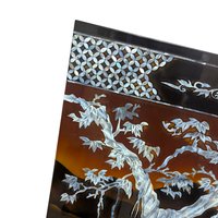 Vintage Vietnamese Mother of Pearl Panel: Lacquerware Wall Art Hanging