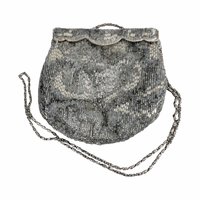 Vintage La Regale Silver Beaded Purse: Mid-Century Evening Bag