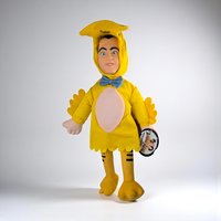 2001 Larry Fine Chicken Plush Doll: The Three Stooges C3 Entertainment Toy