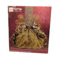 Vintage 1990s Gold Angel Tree Topper: JCPenney Kneeling Figure