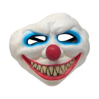 Vintage Scary Clown Mask: Made in Mexico Rubber Halloween Prop
