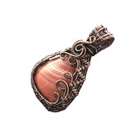 Mookaite Jasper Pendant: Wire Wrapped Copper Earthy Jewelry