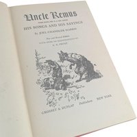 Antique 1921 Uncle Remus Book: Joel Chandler Harris Illustrated Edition