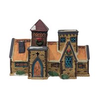 Vintage 1991 Lemax Stone Church: Lighted Christmas Village House